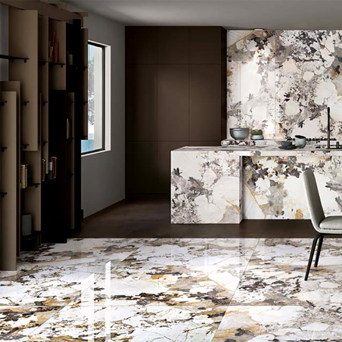 Exotica Patagonia Marble Effect Polished Porcelain Tile 60x120